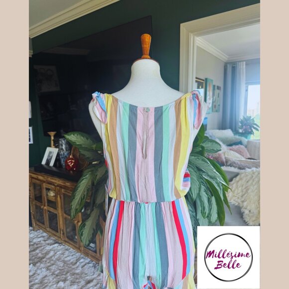 Kingston Grey Colorful Shorts Romper - Picture 5 of 8